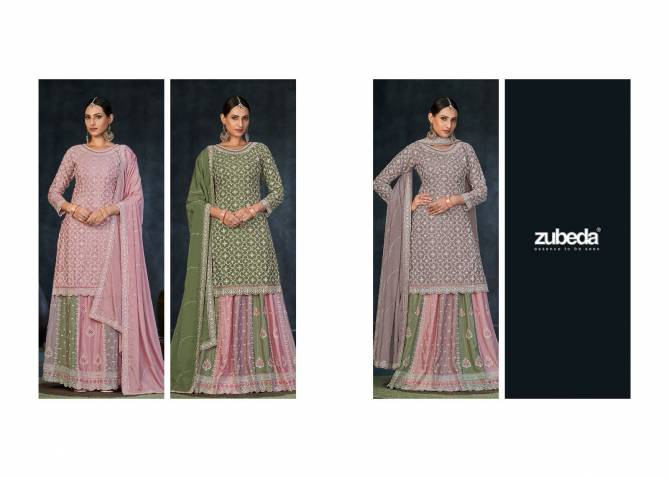 Innaya By Zubeda Chinon Silk Heavy Wedding Wear Readymade Suits Wholesale Shop In Surat